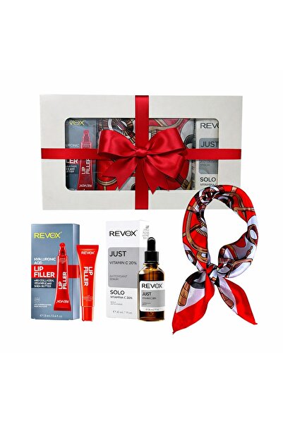 Revox Elysa Set – Vitamin C Serum 20% 30ml, Lip Filler 12ml, Satin Scarf