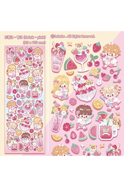 Choice6 9 ملصقات بوبوبو كورية، ملصقات يدوية، دفتر ملاحظات، مخطط، يوميات، سجل ...