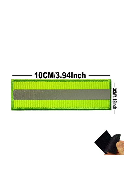 Choice1 رقعة شارة إنقاذ عاكسة للضوء، لون أخضر، مقاس 10×3 سم، مزودة بخطاف وحلق...