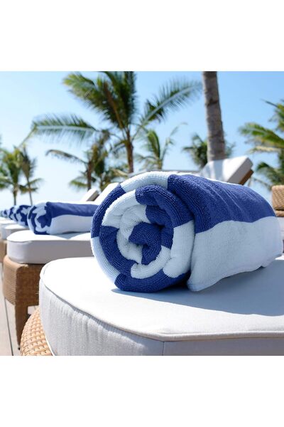 Nerds co منشفة شاطئ فاخرة مخطط ، 90×180 سم، 550 غرام/متر مربع، 100% قطن، حجم ...