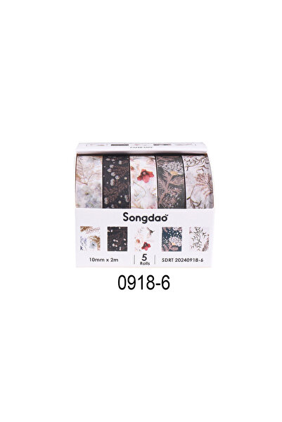 Choice5 0918-6 5 rolls/box of winter mountain field themed washi tape, featur...