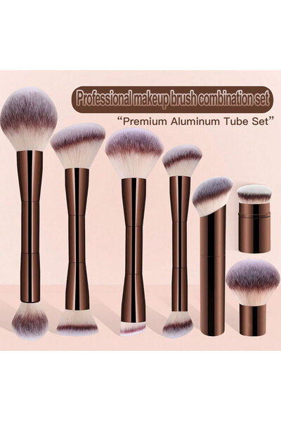 Choice 7Pcs 7pcs Professional Makeup Brush Set, Includes: 4pcs Dual-Ended Fac...