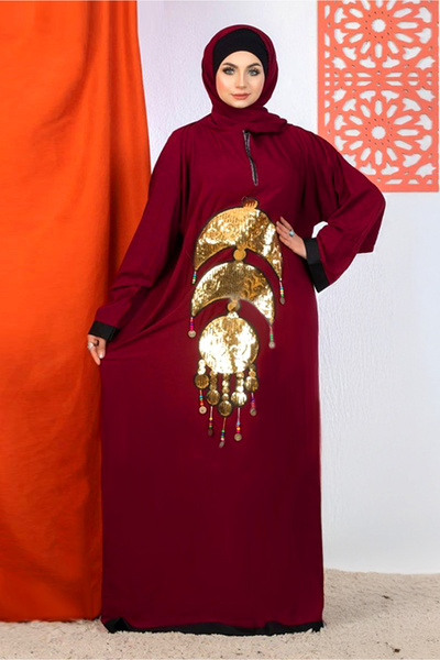 AsrymShop Lightweight, wide, brick-colored Cotton viscose prayer robe