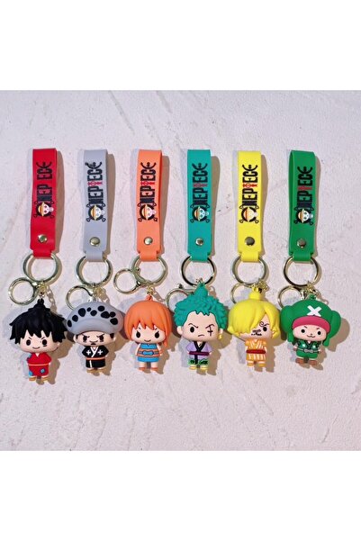 Choice7 Bandai KC-6PCS Wholesale One Piece Anime Keychain Cartoon Monkey D. L...