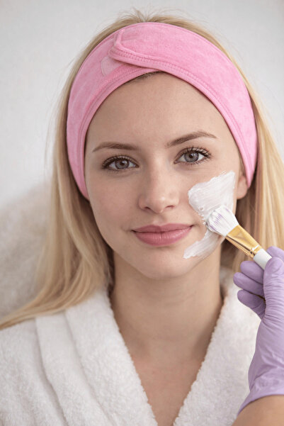 TAKIŞTIR Ροζ Χρώμα Πετσέτα με Ταινία Velcro για τα Μαλλιά