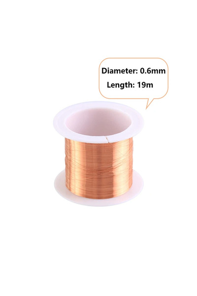 Choice14 لفة واحدة من سلك مغناطيسي مطلي بالمينا، 0.6 مم × 19 م، 0.1-1.5 مم، م...