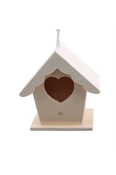 Choice1 عش طيور خشبي معلق خارجي، قطعة واحدة، طراز 2، بيت طيور للحديقة أو الفناء