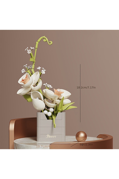 Choice1 21222-1 مجموعة مكعبات بناء على شكل زهرة، زينة عيد الحب لإرسالها للأصدقاء