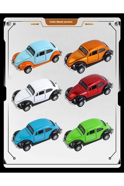 Choice13 نموذج سيارة فولكس فاجن بيتل كلاسيك بستة ألوان مزدوج ، لعبة سيارة مصغ...