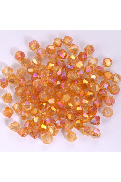 Choice14 4MM-100PCS 18 100Pcs 4MM Glass Beads Bicone Shaped Beads Faceted Cry...