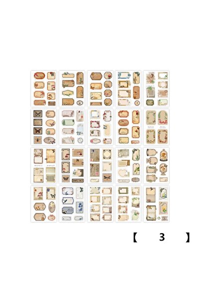 Choice1 S19783-3 4 Design PET Vintage Sticker Book Literary Plant Stamp Label...