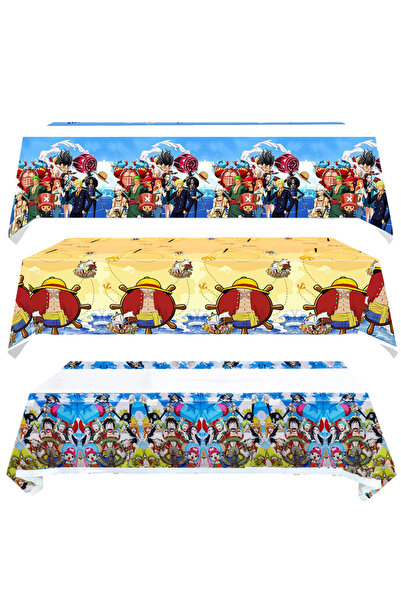 Choice3 مفرش مفرش طاولة من بانداي، 3 قطع، مفرش طاولة لحفلات أعياد الميلاد، تص...