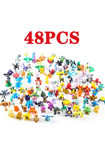 choice2 48 قطعة من مجسمات بوكيمون، 144 نمطًا، ألعاب شخصيات أنمي، مجسم بيكاتشو...