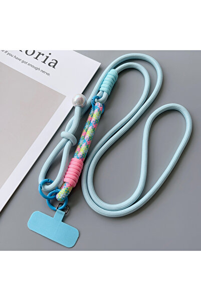 Choice1 حبل تعليق للهاتف المحمول بسيط ثنائي الاستخدام من بوليستر /النايلون با...