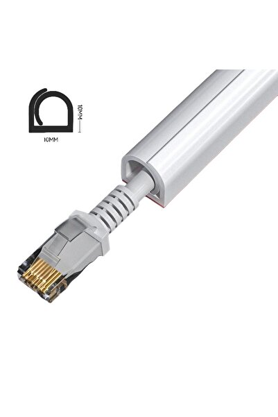 Choice6 غطاء أسلاك أبيض بطول مترين، قطعة واحدة، متوفر بأطوال 1/2/3 أمتار، قاب...