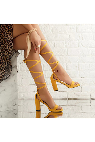 Zaira Women 'Sandals with Heels Samara Yellow #4855M - 40