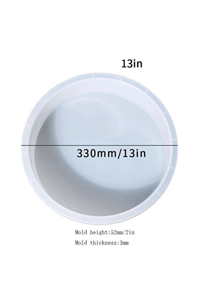 Choice3 قالب راتنج كبير مستدير مستطيل الشكل مقاس 13 بوصة (60 سم) لتزيين الطاو...