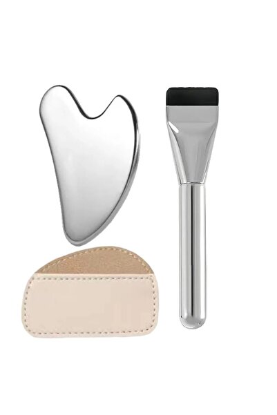 Choice SET 3 Stainless Steel Makeup Spatula Mixing Stick Foundation Brush Set...