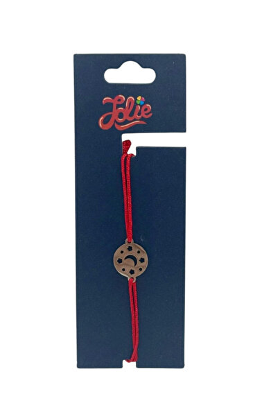 OEM Brățară din inox argintiu cu șnur roșu pentru copii, model Stele/Luna, re...