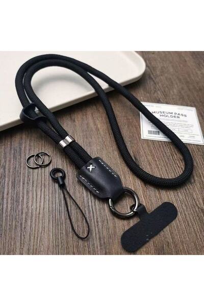 Choice8 حبل هاتف محمول جديد من النايلون الأسود، مصنوع من بوليستر /النايلون، ب...