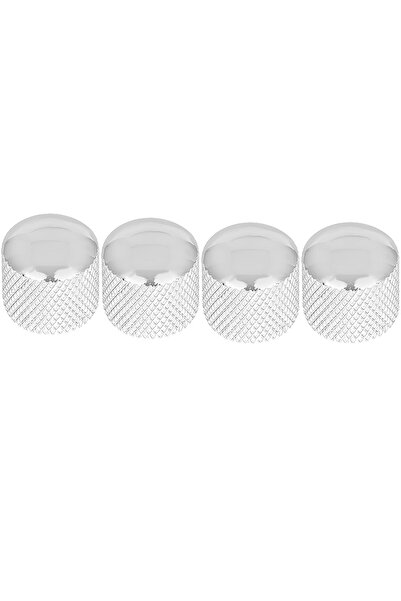Choice3 4 Pcs Electric Bass Volume Knob Silver Metal Volume Adjuster Wear-Res...