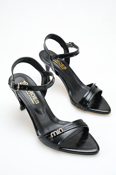 BUNİPARK Mery Women's Ankle Strap Thin Heeled Pointed Toe Sandals