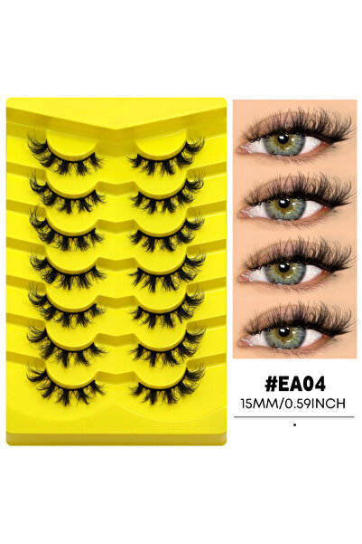 Choice13 7 أزواج - EA04 رموش لاسفيري الصناعية الكثيفة 5/7 أزواج رموش عين القط...
