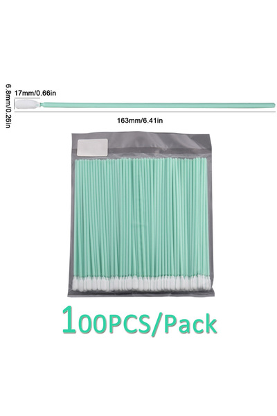 Choice3 100Pcs 163x6.8mm 100/50PCS Inkjet Printhead Foam Cleaning Swabs Dust ...