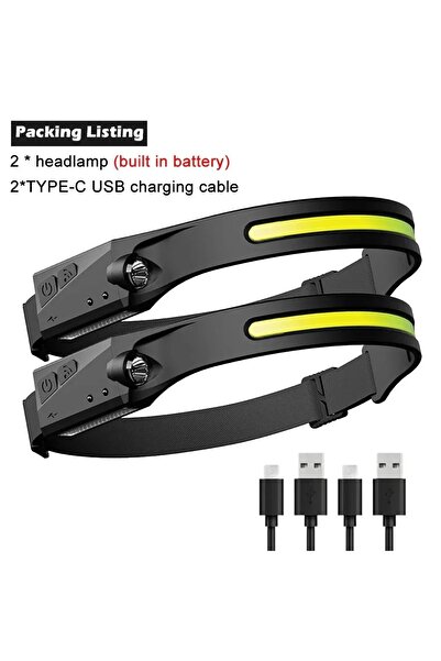 Choice3 مصباحان أماميان بإضاءة ساطعة بزاوية 230 درجة، مزودان بمستشعر LED وبطا...