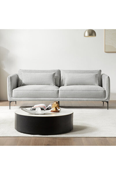 homejoyz Linen and Swedish Wood Sofa – 200×85×80 cm