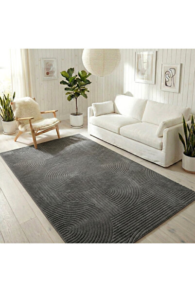 OEM Welsoft Fleece non-slip living room Rug , 120x180 cm, anthracite braces