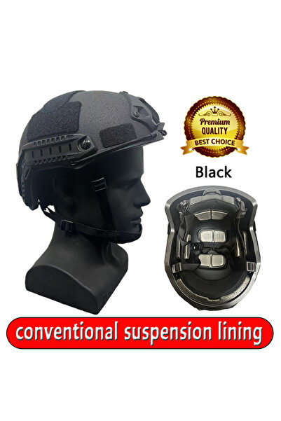 Choice3 خوذة تكتيكية FAST سوداء مقاس L 52-60 سم، خوذة تكتيكية سريعة عالية الج...