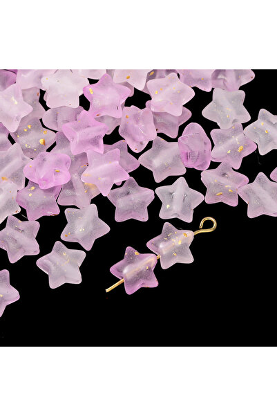 Choice11 Style 09 50Pcs/lot Acrylic Star Beads 10mm Sparkling Makaron Color P...