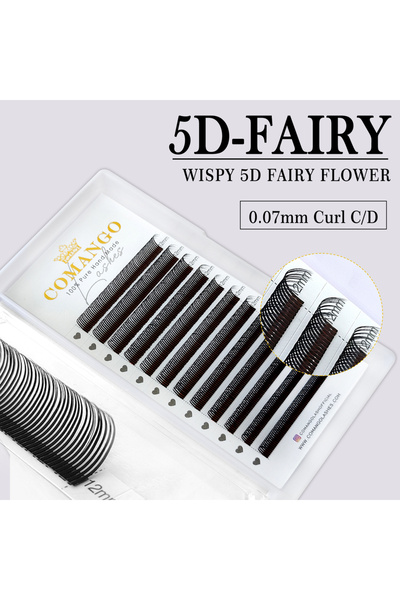 Choice59 مزيج من 8-15 مم، 0.07 مم، رموش فلورا سوداء، 12 صفًا، رموش فلورا خماس...