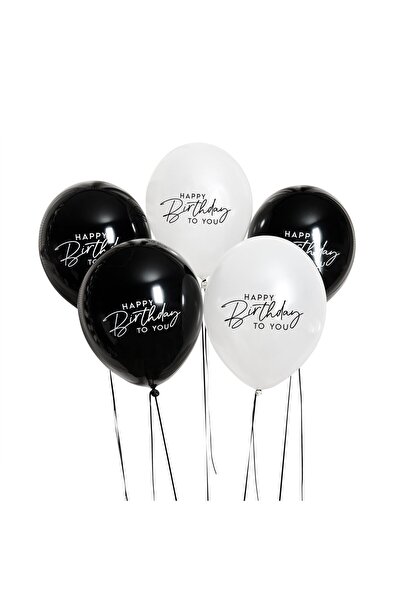 Hootyballoo بالونات لاتكس أحادية اللون مكتوب عليها "عيد ميلاد سعيد" مقاس 12 ب...