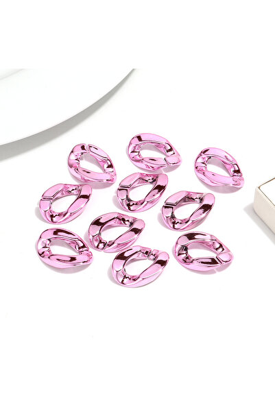 Choice6 30pcs-20x30mm pink 30pcs Metallic Color 20x30mm Acrylic Cuban Link Ch...