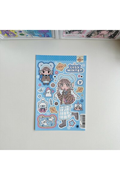 Choice1 03 Korean Stickers Cute Girl Cartoon Character Stickers Hand Account ...
