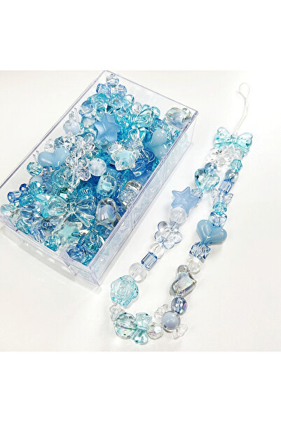 Choice7 30g C2 Blue 10/30g 8 Style Acrylic Beads Heart Bow Flower Loose Beads...