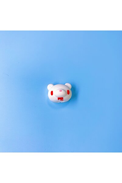 choice2 واقي كابل شحن بتصميم دب جلومي الأبيض (قطعة واحدة): حماية أنيقة بلمسة ...