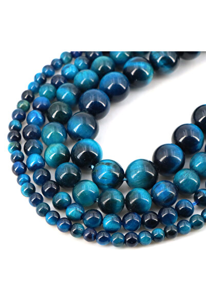 Choice75 8mm (45pcs beads) Blue Tiger Eye Natural Stone Beads Blue Tiger Eye ...