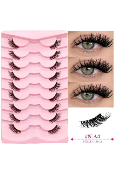 choice2 9 أزواج - N-A4 رموش فيلتريناي الطبيعية النصفية، رموش عين القطة، ناعمة...