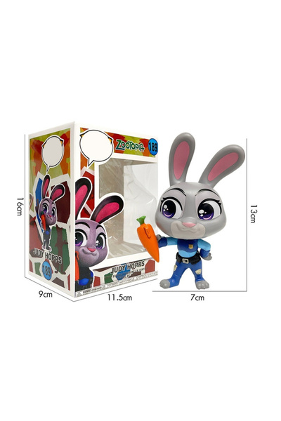 choice2 مع علبة، قطعتان من مجسمات زوتوبيا جودي رابيت ونيك فوكس المصنوعة يدويً...