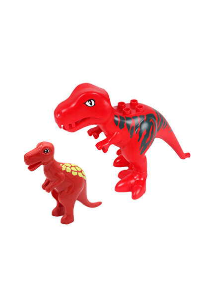 Choice9 قطعتان من مكعبات بناء الديناصورات الكبيرة من نوع تيرانوصور، أجزاء حيو...