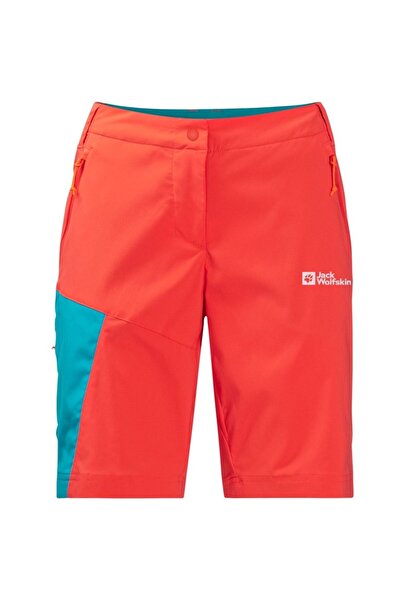 Jack Wolfskin Glastal women's trekking shorts-Orange/Blue-40