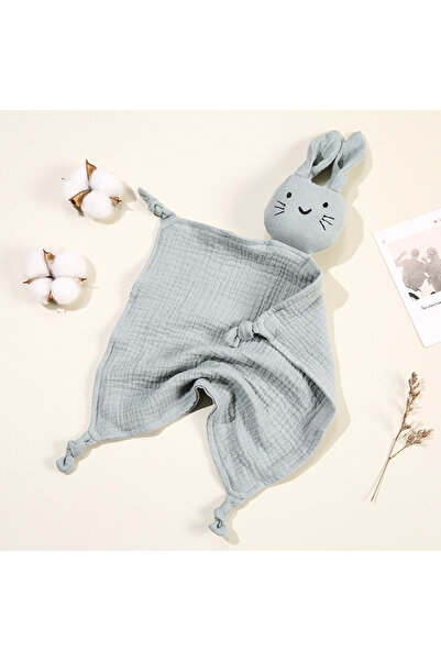 Choice8 Gray blue Baby Cotton Muslin Comfortable Blanket Cute Cat Doll For In...