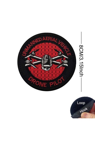 Choice1 5 رقع تطريز شعار طيار طائرة بدون طيار، رقعة قماشية مطرزة بعبارة "احتر...