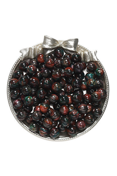 Choice25 8 مم × 50 قطعة، أحمر وأخضر، 20-50 قطعة/مجموعة، خرز راتنج دائري لامع ...