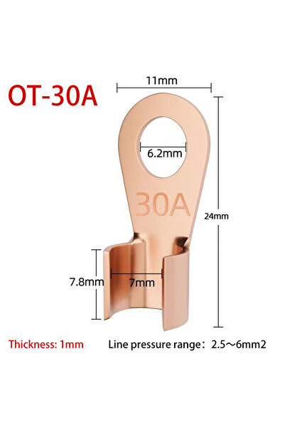 Choice16 10 قطع 30 أمبير، 10/50 قطعة لكل طرف توصيل سلك غير معزول، أطراف كابلا...