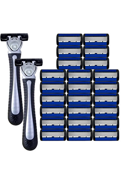 Choice5 حاملان، 24 شفرة، 6 طبقات من الفولاذ المقاوم للصدأ، ماكينة حلاقة يدوية...