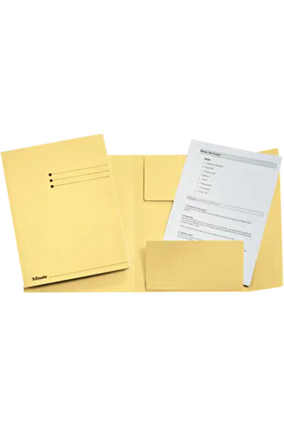 Esselte Envelope Folder, cardboard, A4, yellow
